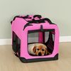 [pro.tec] Bolsa De Transporte Para Mascotas - Tamaño: S (49,5x34,5cm) - Transportín Plegable Para Perro (rosa)