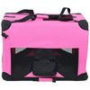 [pro.tec] Bolsa De Transporte Para Mascotas - Tamaño: S (49,5x34,5cm) - Transportín Plegable Para Perro (rosa)