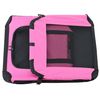 [pro.tec] Bolsa De Transporte Para Mascotas - Tamaño: S (49,5x34,5cm) - Transportín Plegable Para Perro (rosa)