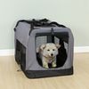 [pro.tec] Bolsa De Transporte Para Mascotas - Tamaño: M (60x42cm) - Transportín Plegable Para Perro (gris)
