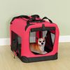 [pro.tec] Bolsa De Transporte Para Mascotas - Tamaño: M (60x42cm) - Transportín Plegable Para Perro (rojo)