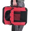 [pro.tec] Bolsa De Transporte Para Mascotas - Tamaño: M (60x42cm) - Transportín Plegable Para Perro (rojo)