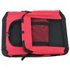 [pro.tec] Bolsa De Transporte Para Mascotas - Tamaño: M (60x42cm) - Transportín Plegable Para Perro (rojo)