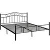 Cama Doble (florencia) Con Cabecero Curvado Y Somier Metal - (180 X 200cm) (negro) [en.casa]