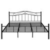 Cama Doble (florencia) Con Cabecero Curvado Y Somier Metal - (180 X 200cm) (negro) [en.casa]