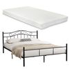 [neu.haus] Cama De Metal 160x200x Cm - Somier Metal - Espuma Fría - Negro