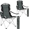 2 Sillas De Camping Acolchadas - Gris