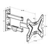 Soporte De Pared Para Monitores De 17-42″ (43 - 107cm) Inclinable Y Orientable