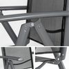 4 Sillas De Jardã­n Plegables De Aluminio - Negro/antracita