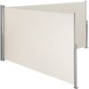 Toldo Lateral Doble Extensible De Aluminio - 160 X 600 Cm, Beige