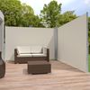 Toldo Lateral Doble Extensible De Aluminio - 160 X 600 Cm, Beige