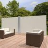 Toldo Lateral Doble Extensible De Aluminio - 180 X 600 Cm, Beige