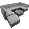 Conjunto De Muebles De Ratán Venecia - Gris