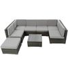 Conjunto De Muebles De Ratán Venecia - Gris