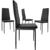 Conjunto De Mesa Y 4 Sillas De Comedor Berlín - Negro