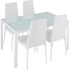 Conjunto De Mesa Y 4 Sillas De Comedor Berlín - Blanco