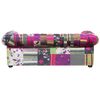 Sofá Chesterfield 3 Plazas Tapizado Multicolor Violeta Chesterfield - Multicolor