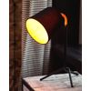 Lámpara De Mesa Negra Con Pantalla Cilíndrica Estilo Vintage Moderno Mooki - Negro
