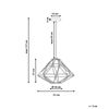 Lámpara Colgante 1 Luz Cobriza En Forma De Jaula De Alambre Metal Geométrico Guam - Cobrizo
