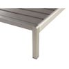 Tumbona De Jardín De Metal Gris Plateado Madera Plástica Respaldo Reclinable Nardo - Gris