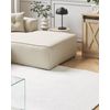 Moderna Alfombra De Pelo Largo Blanca 200 X 300 Cm Rectangular Demre - Blanco