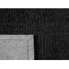 Alfombra De Pelo Largo Negra 80 X 150 Cm Rectangular Moderna Demre - Negro