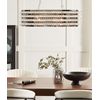 Lámpara De Techo Plateada 108 Cm Doble Luz Estilo Glam Cavone - Plateado