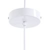 Lámpara Colgante De Techo De Aluminio Blanco Y Madera En Forma De Cono Diseño Minimalista Escandinavo Albano - Blanco