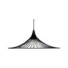 Lámpara Colgante Alambre De Metal Negro Pantalla Abierta Diseño Industrial Mazaro - Negro