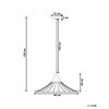 Lámpara Colgante Cobriza Con Diseño Industrial De Metal Pantalla Abierta De Alambre Negro Giona - Cobrizo