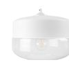 Lámpara Colgante Pantalla De Cristal Transparente Blanca Diseño Moderno Redondo Geométrico Murray - Blanco
