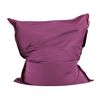 Puf Cojín Grande Morado Cremallera Asiento Funda Poliéster 140x180cm Moderno Fuzzy - Violeta