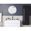 Mueble De Pared Para Baño Mdf Negro 132 X 40 Cm Con 4 Estantes Mataro - Negro