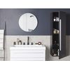 Mueble De Pared Para Baño Mdf Negro 132 X 40 Cm Con 4 Estantes Mataro - Negro