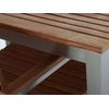 Conjunto De Comedor De Jardín De Madera De Teca Para 6 Personas Mesa 200 X 90 Cm Estilo Industrial Para Exterior Viareggio - Plateado