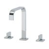 Grifo Mono Mando Para Lavabo De Palanca Doble Para Baño Moderno De Metal Cromado Plateado Kagera - Plateado