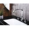 Grifo Mono Mando Para Lavabo De Palanca Doble Para Baño Moderno De Metal Cromado Plateado Kagera - Plateado