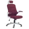 Silla De Oficina Giratoria Ergonómica Con Malla Borgoña Altura Ajustable Con Elevador De Gas Con Ruedas Estilo Moderno Premier - Rojo