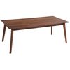 Mesa De Comedor Madera Oscura 200 X 100 Cm Patas Inclinadas Cocina Madox - Madera Oscura