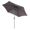 Parasol De Jardín Sombrilla De Aluminio Con Manivela Con Mástil De Aluminio De 38mm (gris)