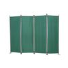 Biombo Plegable Separador De 4 Paneles, Decoración Elegante, 225x165 Cm (verde)