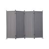 Biombo Plegable Separador De 4 Paneles, Decoración Elegante, 225x165 Cm (gris)