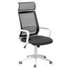 Silla De Oficina Reclinable De Poliéster Negro Blanco Giratoria Ajustable Leader - Blanco