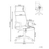 Silla De Oficina Reclinable De Poliéster Negro Blanco Giratoria Ajustable Leader - Blanco