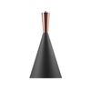 Lámpara Colgante Con Pantalla Negra Forma De Cono Geométrico Diseño Minimalista Moderno Tagus - Negro