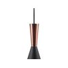 Lámpara Colgante Con Pantalla Negra Forma De Cono Geométrico Diseño Minimalista Moderno Tagus - Negro