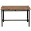 Juego De Comedor Con Mesa Rectangular De Madera Oscura 120 X 75 Cm Estructura De Metal Negro 4 Plazas Con Taburetes Arlington - Negro