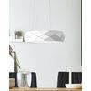 Lámpara De Techo De Metal Blanco 121 Cm Pantalla Geométrica Estilo Contemporáneo Cesano - Blanco