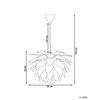 Lámpara De Techo Blanca 162 Cm Colgante Pétalos De Plástico Pantalla Con Forma De Flor Estilo Moderno Musone - Blanco