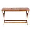 Mesa De Comedor De Jardín De Madera Oscura De Acacia 140 X 75 Cm Para 6 Personas Rectangular Cento - Madera Oscura